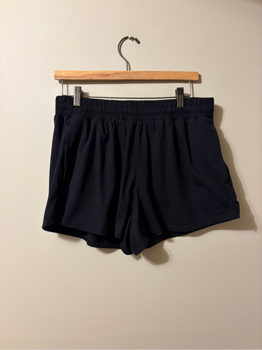 Xersion Womens Black Athletic Elastic-Waist Shorts Women’s Large